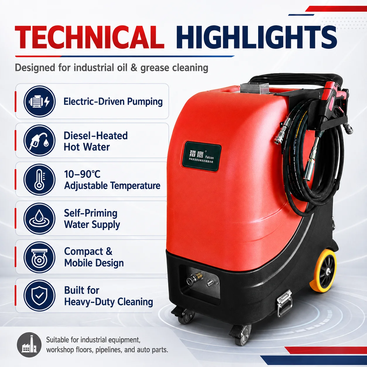 New Commercial Diesel Hot Water Pressure Cleaner  Industrial Degreasing Clean-In-Place Equipment view 2