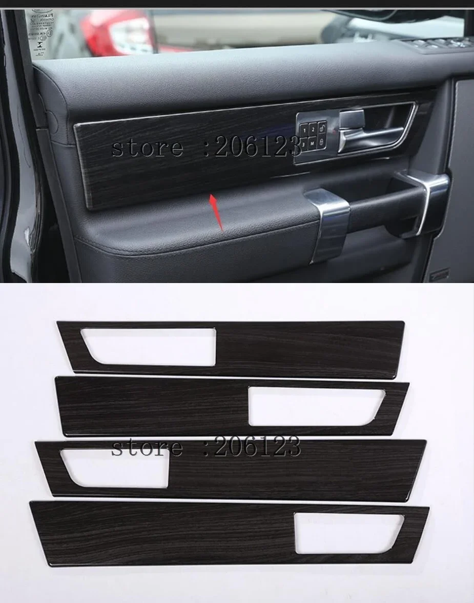

Для Land Rover Discovery 4 LR4 интерьерная дверная ручка панель Крышка отделка ABS черное дерево зернистость Новинка 4 шт./компл.