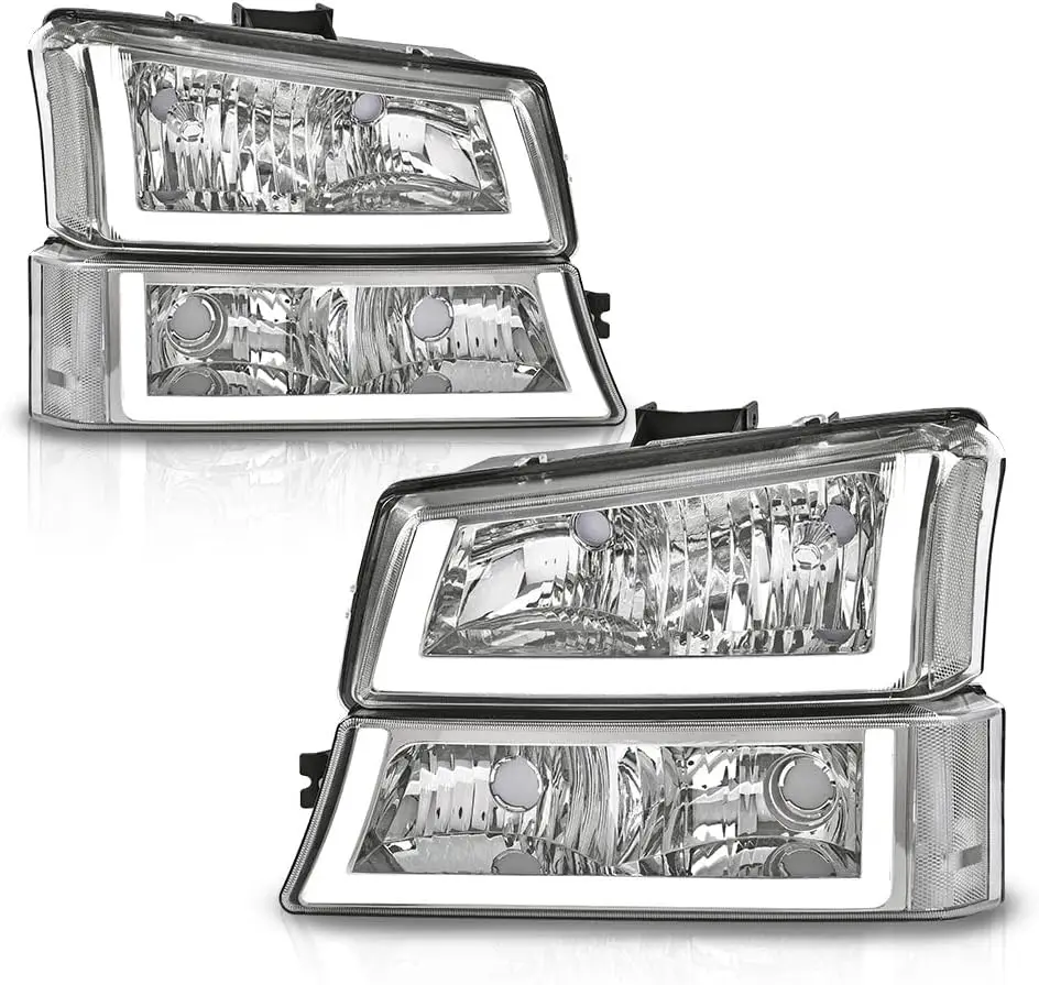 

LED Headlight, Compatible with 2003-2006 Chevy Silverado 1500 2500 3500 HD Model/Fit 03-06 Avalanche 2500(Fit No Cladding only)