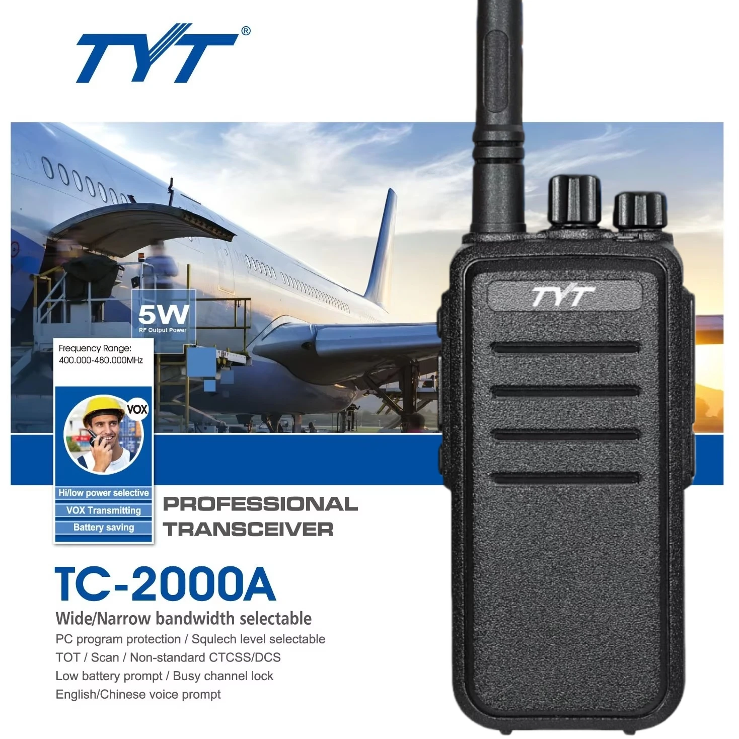 Long Range Walkie Talkies Ctcss/Dcs Vox Ham Radio 5W Uhf 400-480Mhz Pmr446 Communication Radio For Baofeng Uv5R Quansheng