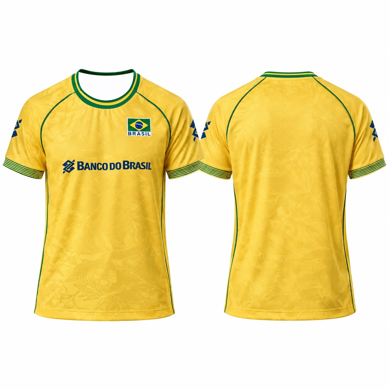 2026 New Brazil Beach Volleyball Home Jersey Yellow Short Sleeve Team Shirt Brasil Sports Uniform Adult & Kids Unisex Top
