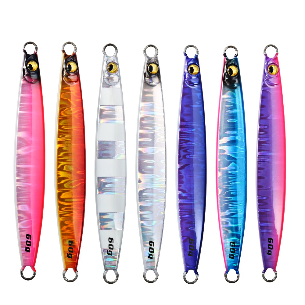 JIGGING PRO 60g 80g 100g Slash Beat Metal Jig Przynęta do jigowania w wodach słonych, pionowego jigowania, świecąca przynęta wędkarska, sprzęt wędkarski — zdjęcie 7