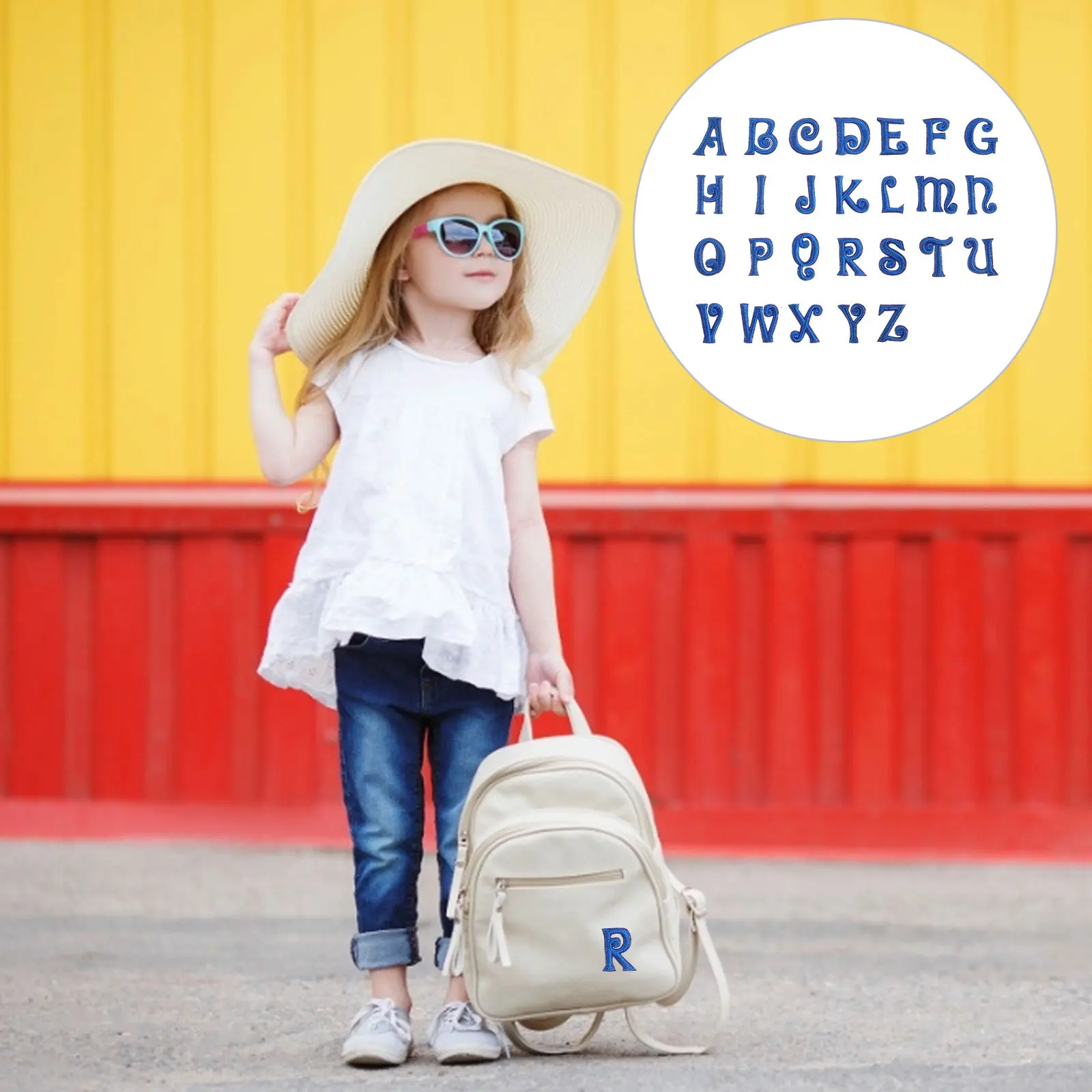 

26Pcs Blue Alphabet Embroidered Letter Patches Iron on Sew on English Letters for DIY Apparel Bags Hats Clothing Accessories