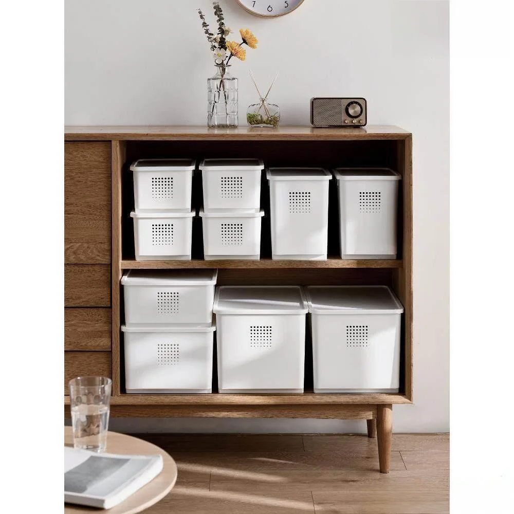 

Kitchen Bathroom Makeup Room Storage Box Organizer Plastic Rectangular Japanese Style Container for Small Items Cosmetics