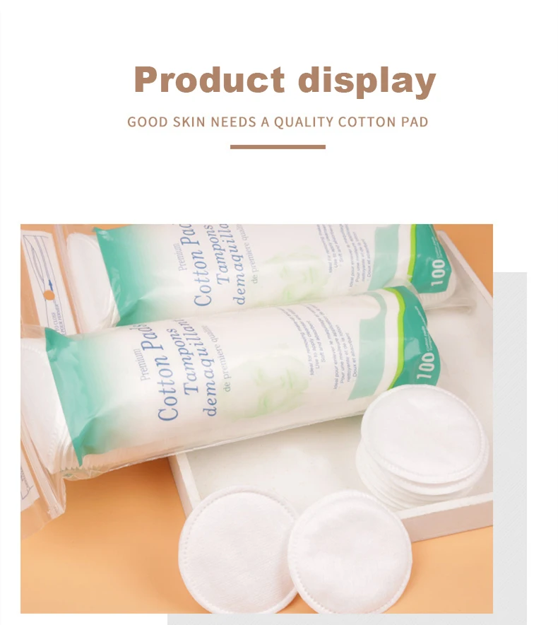 Zestaw 1/5/10 jednorazowy okrągły zmywacz do makijażu kanapkowy płatki kosmetyczne płatki kosmetyczne dwustronny podwójny miękka bawełniana działania niedrażniący