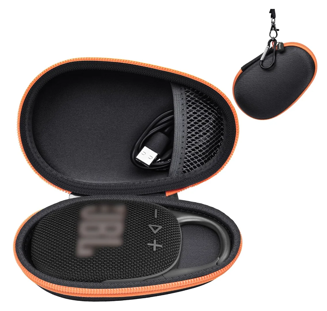 Travel Case for JBL Clip 5/ Clip 4 Bluetooth Speaker, Mini Speakers Protective Portable Storage Bag - Box Only (Black)