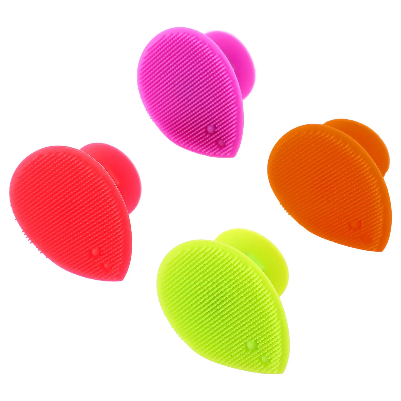 4Pcs Silicone Facial Brush Set Assorted Colors Deep Cleaning Face Scrubber Handheld Face Cleansing Tool Gentle Massage for Daily