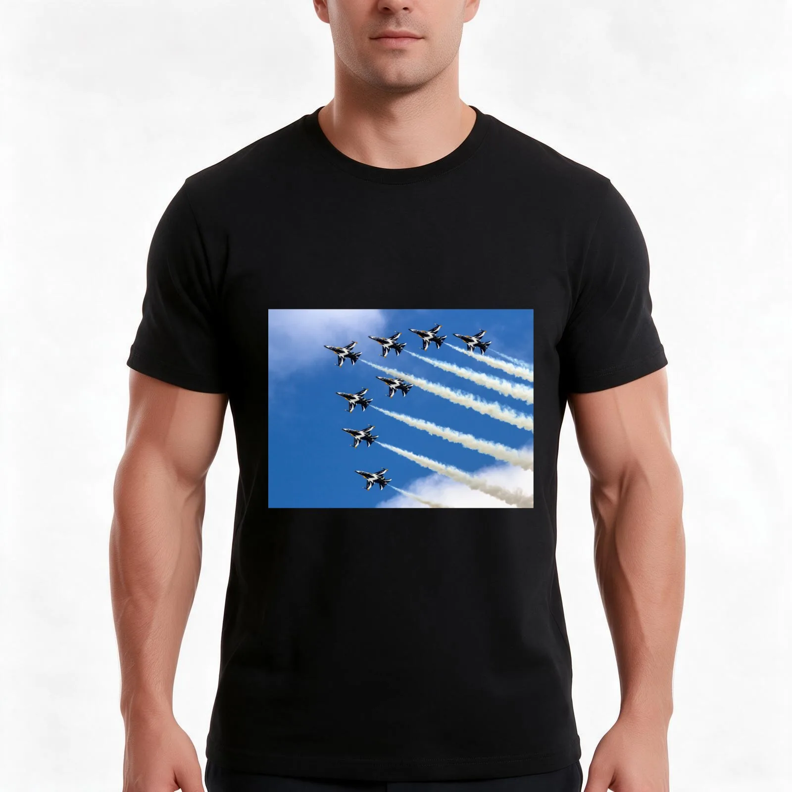 Korean Black Eagles 8-ship Chevron T-Shirt, Novelty Saying Tshirt, Soft Cotton Crew Neck Everyday Top