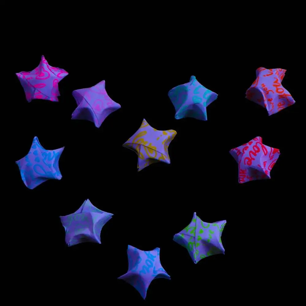 210 ورقة ملونة مزخرفة لامعة مضيئة للفنون اليدوية ورق الحرف اليدوية ورق النجوم ورق اوريغامي #6