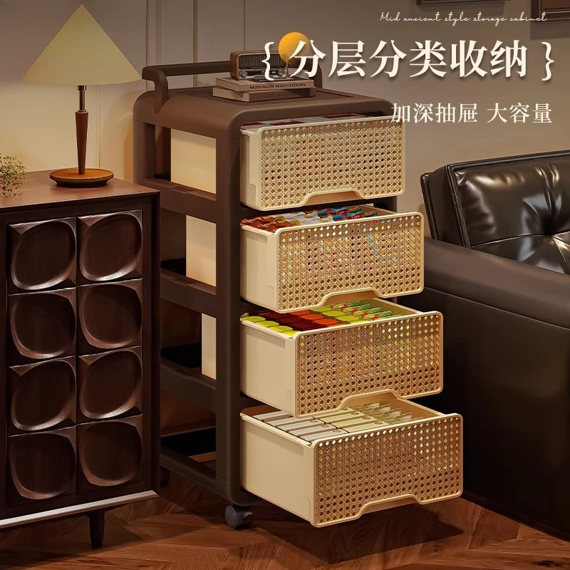 Storage Cabinet Floor Shelf Household Living Room Storage Rack Crack Bedroom Free Installation Locker