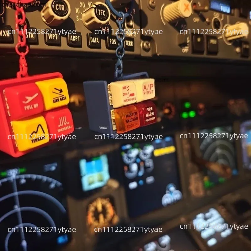 Genuine Boeing 737 Airbus A320 EGPWS Warning Sound Simulator Warns Commercial Aircraft Route Pilot Crew Car Keychain