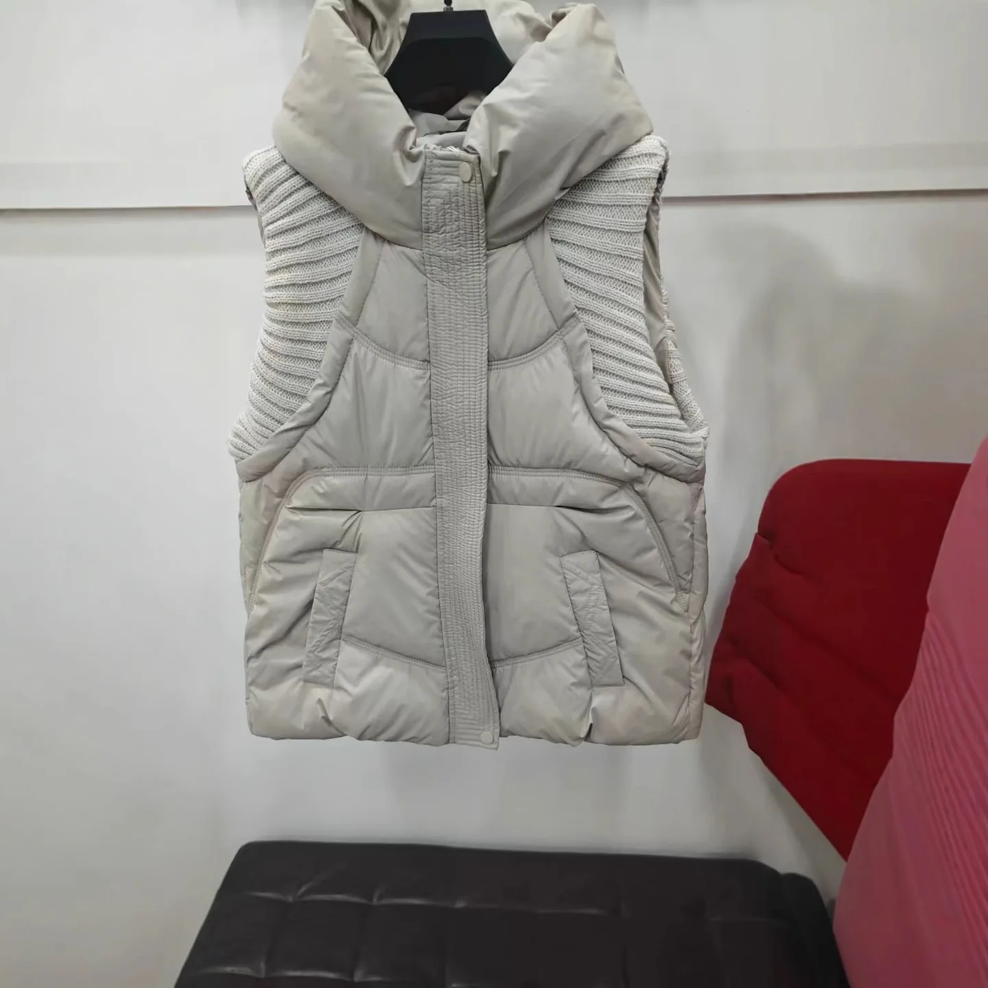 Autumn Winter Women Larger Size Thick Cotton Vest Jacket 2025 New Style Vest Mid-Length Hooded Jacket Women Loose Waistcoat Coat