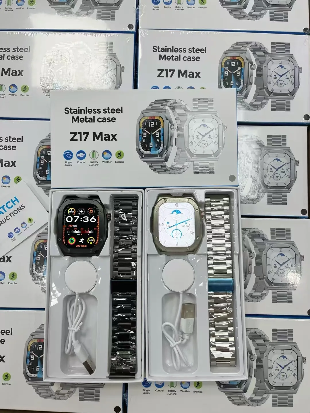 Z17 MAX スマートウォッチ男性女性 Bluetooth 通話心拍数血圧血中酸素睡眠モニタリングスポーツスマートブレスレット