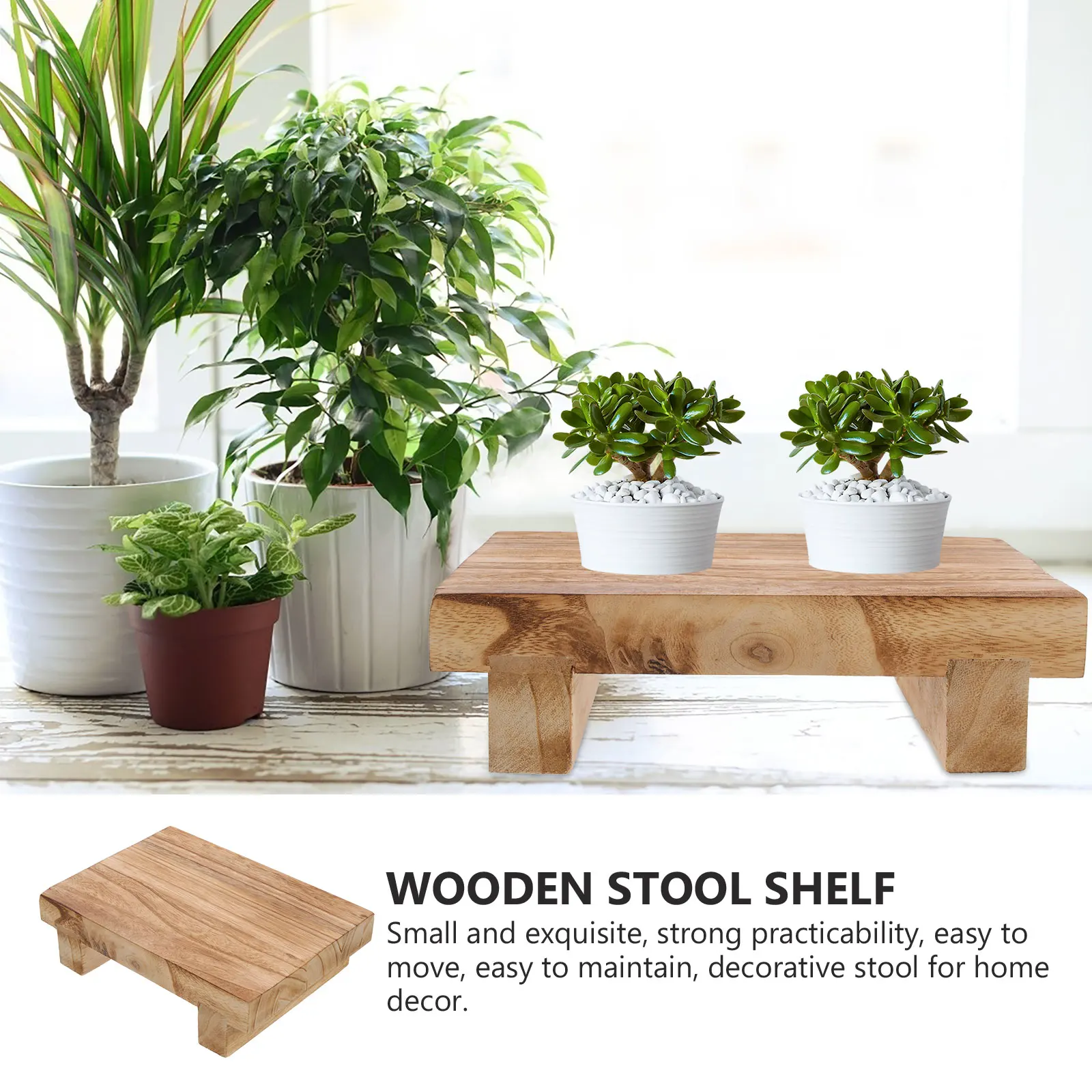 

Rustic Wooden Decorative Wood Display Stand Home Decor Small Wood For Plants Candles Kitchen Counter Decorative Stool For