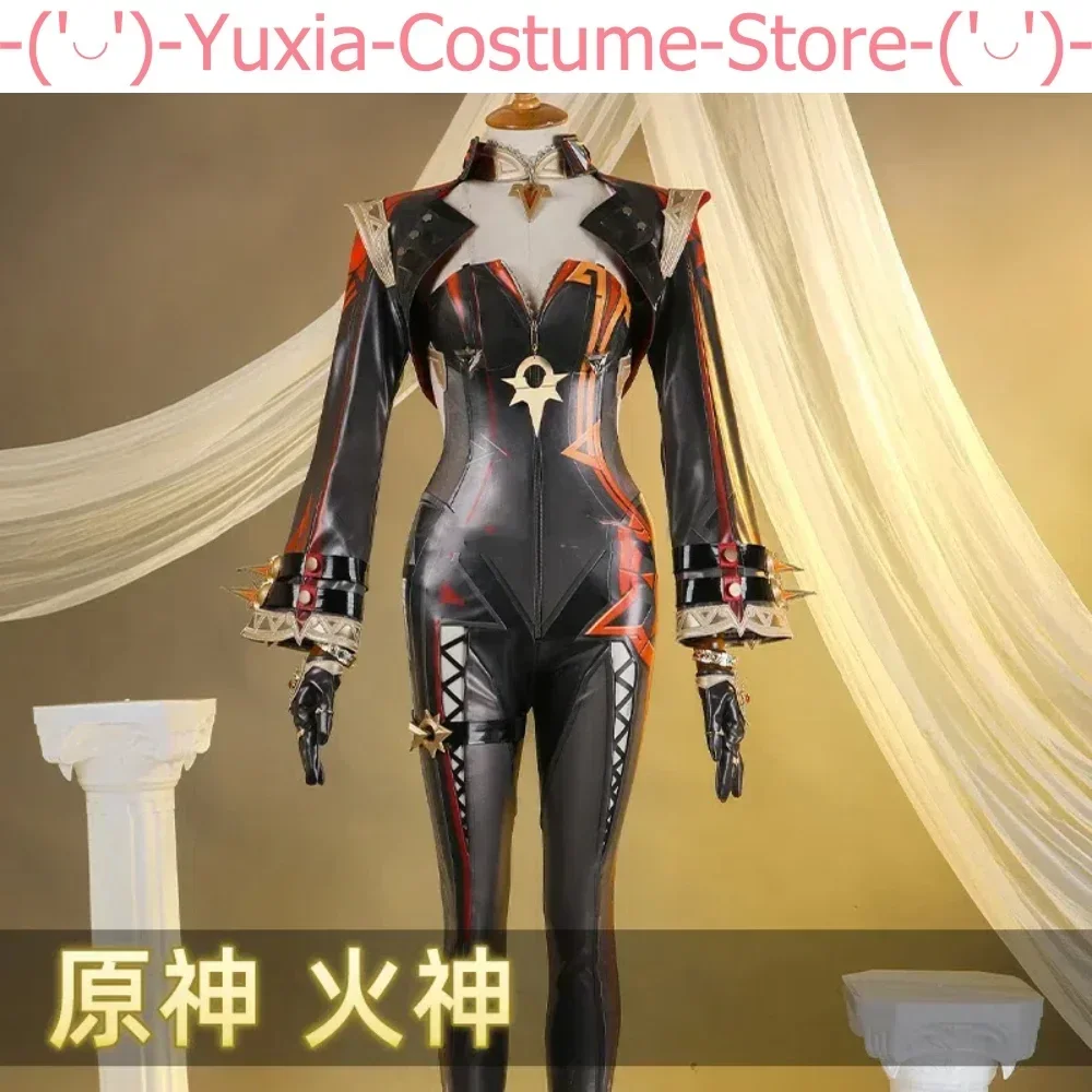 Genshin Impact Mavuika Pyro Archon Game Suit Sexy Jumpsuits Uniform Cosplay Costume Halloween Party Outfit Women XS-XXL