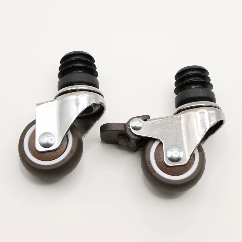 4Pcs Furniture Swivel Casters M8 Threaded Stem 1.5