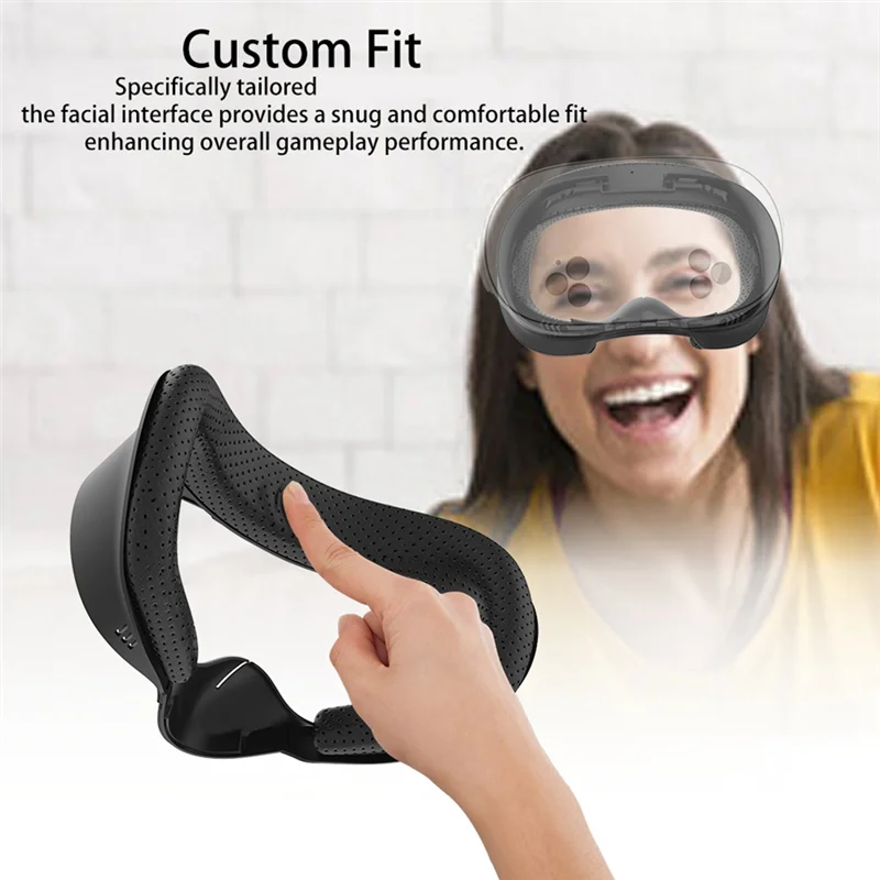 3 In 1 Face Interface Bracket For Meta Quest 3S Face Cover VR Headset PU Leather Pad Face Interface Mask Accessories