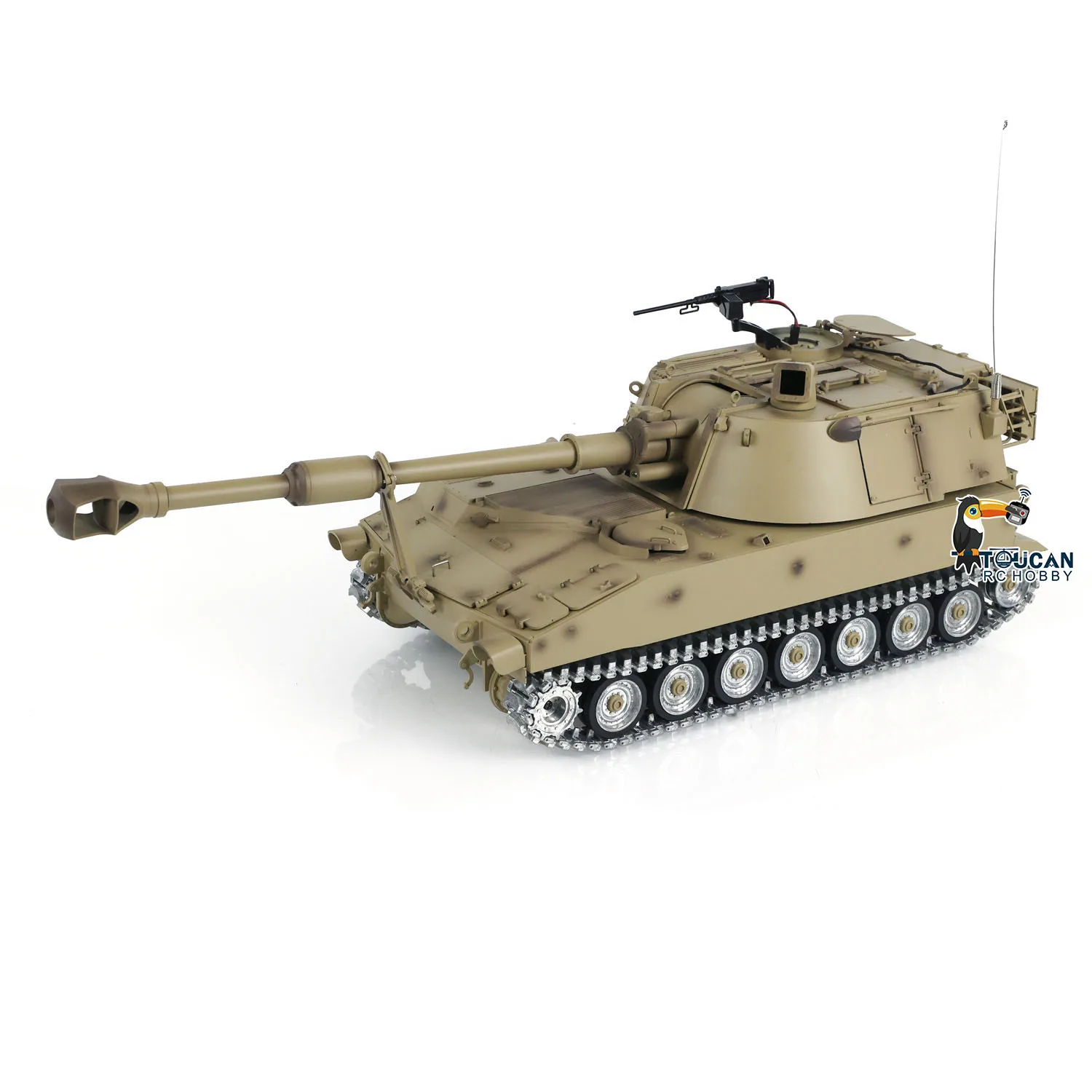 1/16 TD RC tanque militar M109A2 obús colectores con ruedas de Metal infrarrojo BB tiro barril vehículo de retroceso modelo de juguete