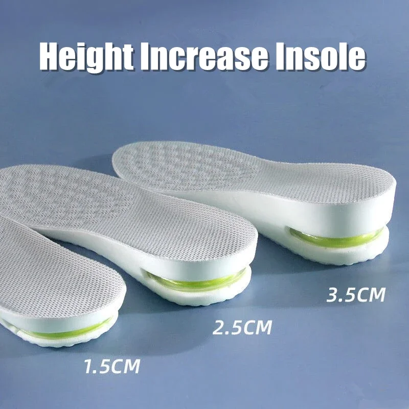 Height Increase Insole for Feet Comfort Plantar Fasciitis Shoes Insoles Men Women Tennis Sneakers Air Shock Absorbing Shoe Pads