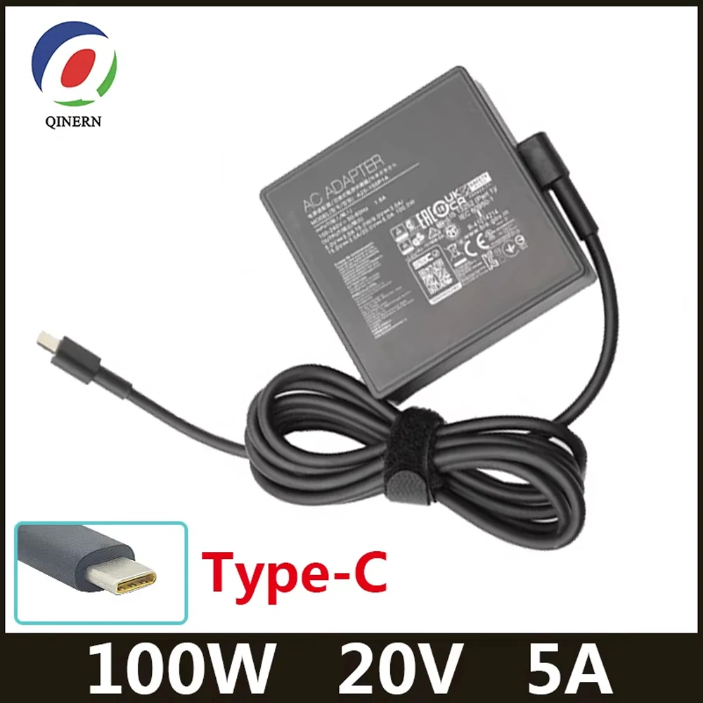 Carregador de Laptop A20-100P1A para ASUS ROG Zephyrus 100W 20V 5A Adaptador Tipo-C GV301QH G533QM GA401QE GA401QM GA503QM GA551QS GX703H