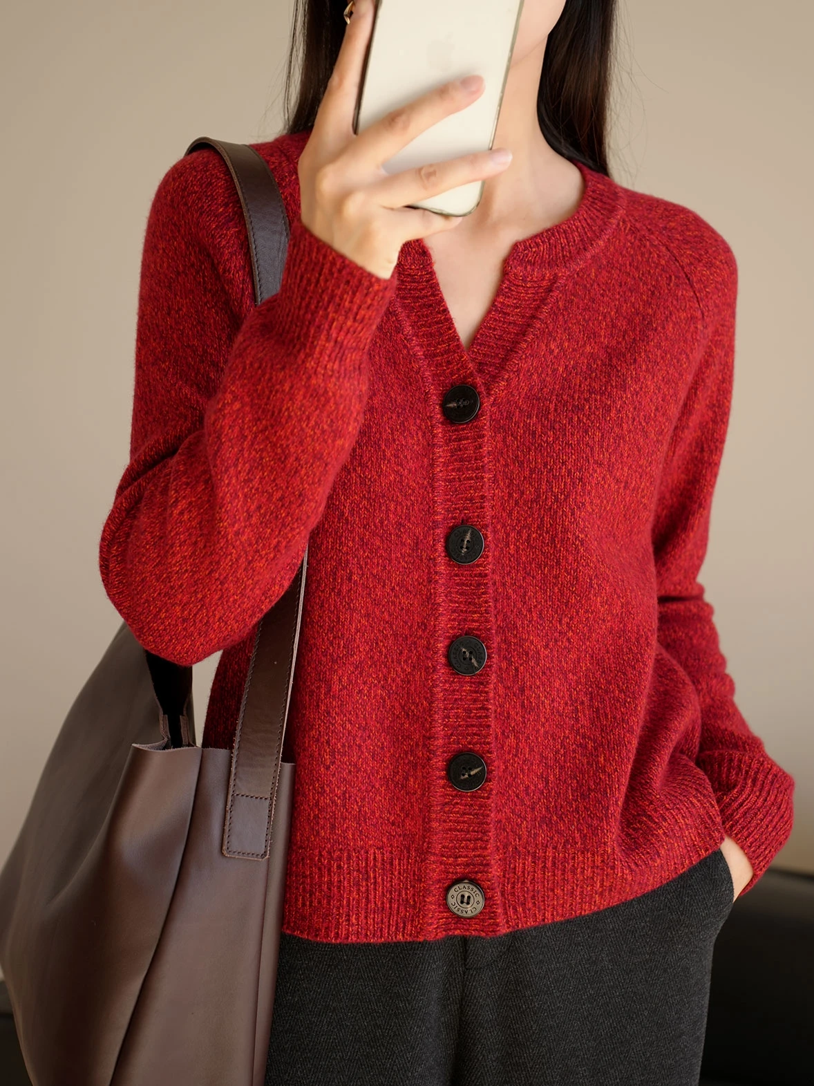 

Women's Full Wool Knitted ort Cardigan Sweater Floral Patterned Autumn Winter Faion Warm Thiened V-ne Long Sve Top