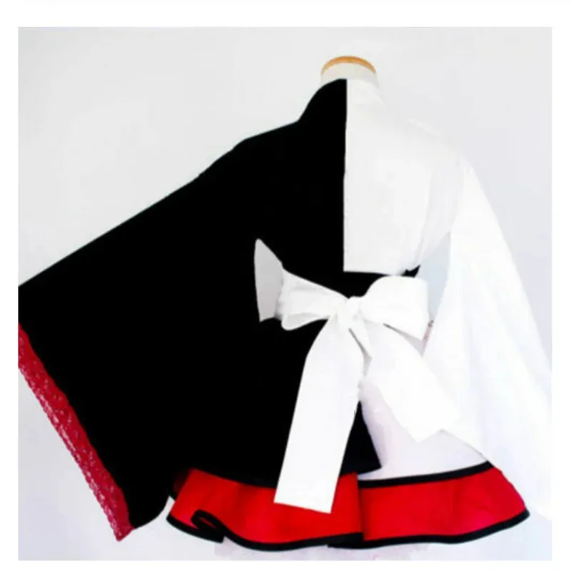 

Anime Danganronpa Monokuma Cosplay Costumes Dangan Ronpa Kimono Pinafores Dresses Women Halloween Party Costume Wig goi/6