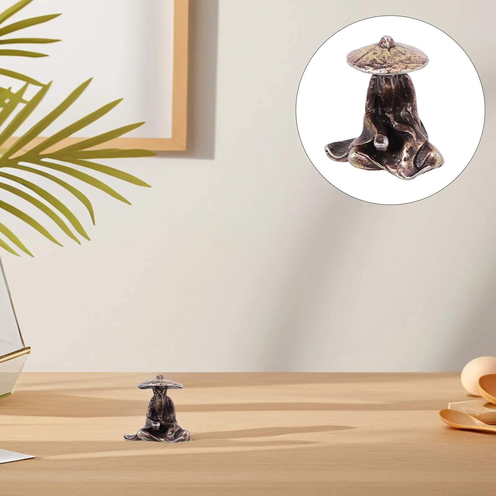 

Miniature Micro Landscape Figure Statue Copper Alloy Bonsai Aquarium Terrarium Figurine Garden Decor Ornament Desktop Realistic