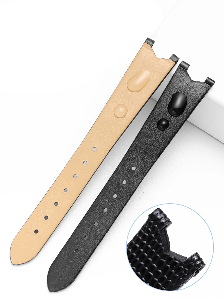 16mm 20mm Watch Strap For Emile Chouriet Series 06.2188. L.6.6.27.6 Watchband Female Notch Lizard Pattern Genuine Leather Band