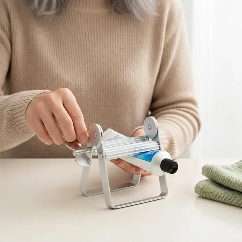 Metal Toothpaste Tube Squeezer Large Multifunctional Tube Wringer Roller Dispenser For Hair Color Dye Paint Tubes view 4