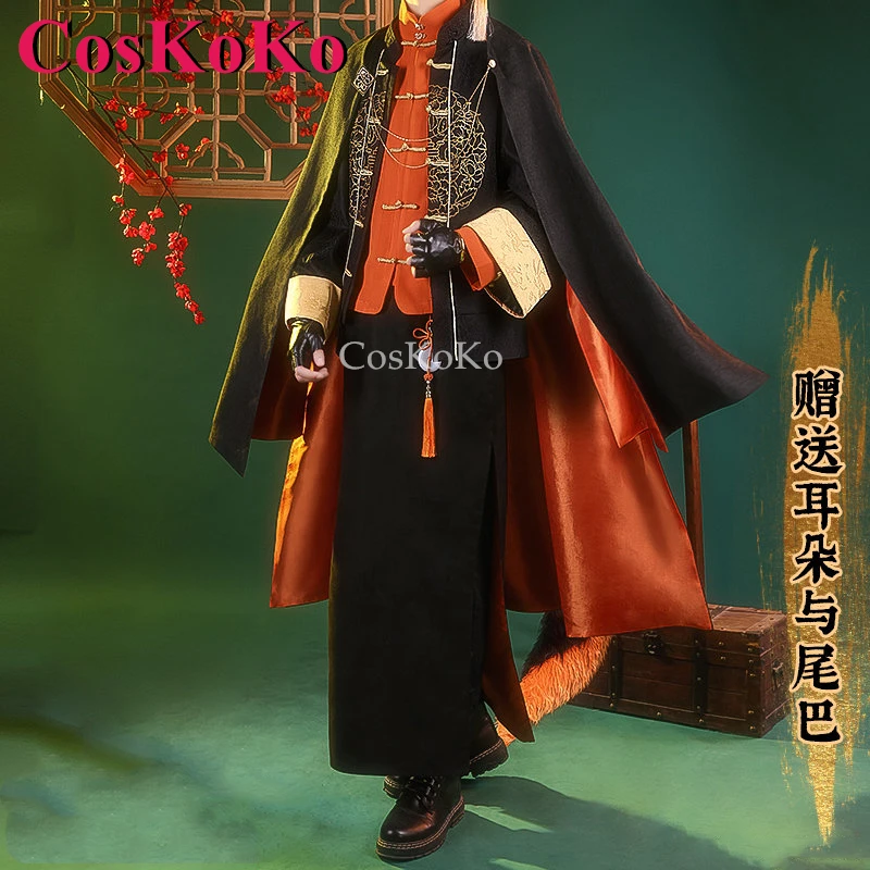 CosKoKo Aak Cosplay Game Arknights Costume New Skin Doctor Fashion Handsome Uniforms Halloween Party Role Play Clothing S-XL New