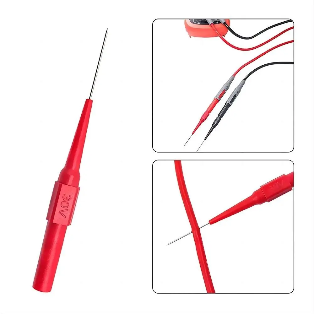 

10pcs 0.7mm Tip Multimeter Tester Rust-proof Low Resistance Diagnostic Tools Wire Piercing Brass Multimeter Probes