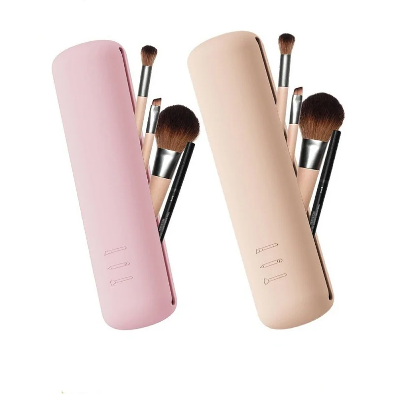 Custodia per pennelli cosmetici in silicone Custodia per pennelli per trucco da viaggio Custodia portatile impermeabile per spugna per trucco Strumenti di bellezza