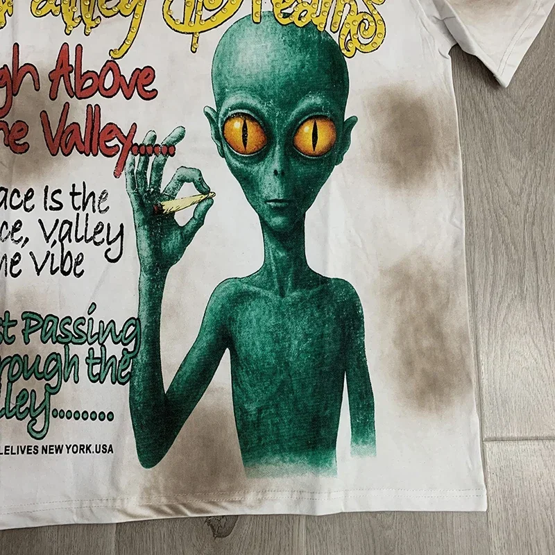 عالية الجودة الكي الماس غسل المياه للرجال جودة عالية القطن المحملة الرجال النساء 1:1 إلى الأبد فالي تي شيرت #3