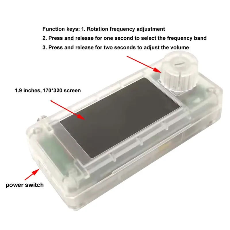 جديد SI4732 جيب صغير 0.5-108 ميجا هرتز SSB AM FM SW MW راديو استقبال جميع الموجات في غلاف ملون #4