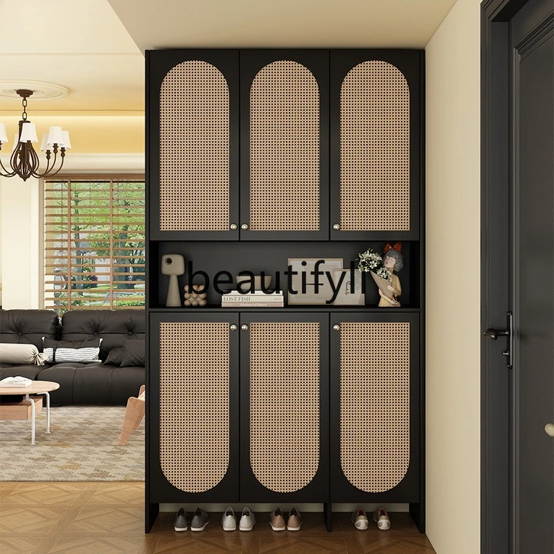 

Тканая встроенная настенная домашняя перегородка для прихожей, шкаф для обуви, лифт, шкаф для хранения в прихожей, американский стиль