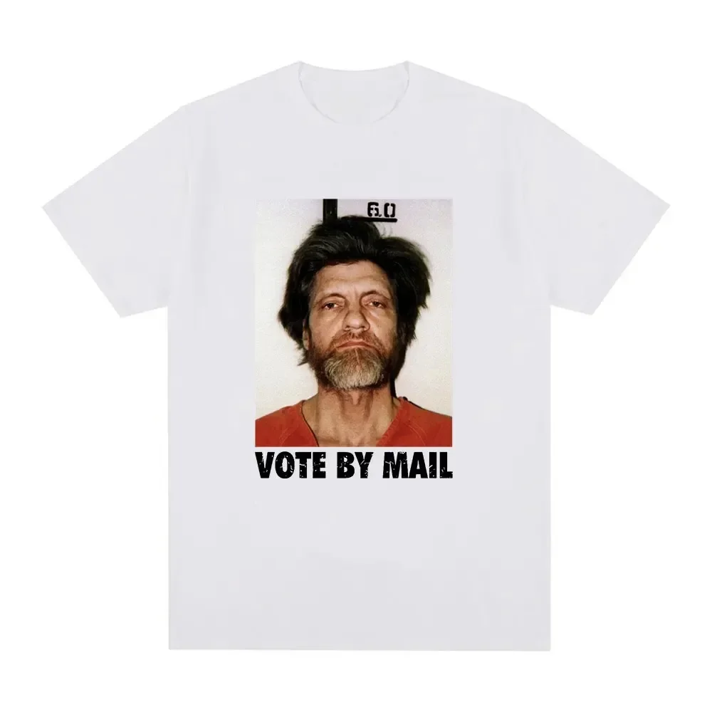 Post Voting Ted Kaczynski T-shirt Faashion Harajuku Pattern Unisex Casual Retro Short Sleeved Top