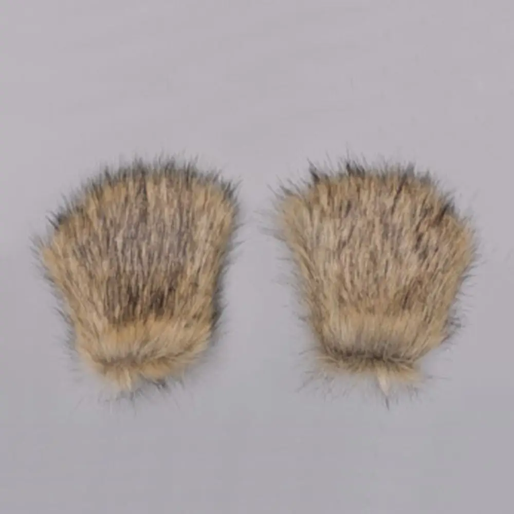 Guanti di Halloween in poliestere Mezze dita Guanti con zampa di orso animale Costume cosplay Guanti con zampa di gatto spaventoso Maschio/femmina