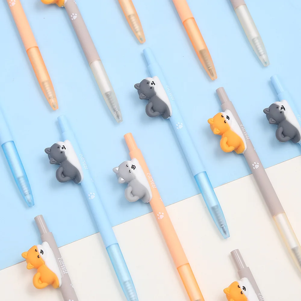 36PCS Popular New Products Cute Animal Shape Factory Direct Sales Creative Personality Blue Neutral Fountain Pen Student Text