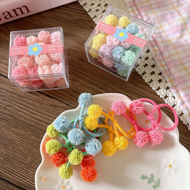 

10pcs Pastel Yarn Elastic Hair Band for Kids High Stretch No Damage Cute Braided Hair Ties Sweet Girl Princess Daily Accessories