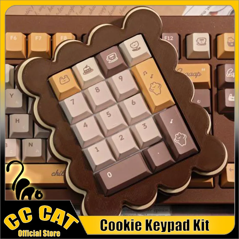 bonito kit teclado bluetooth sem fio numero do cookie kit teclado acessorios de teclado portatil mini modo 17 chaves 01