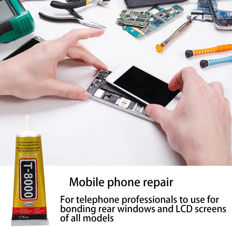 Phone Repair Glue T8000 Glue Pinhole Toothpaste Glue Mobile Phone Screen Frame Seal Repair Glue Multifunction Phone Glue