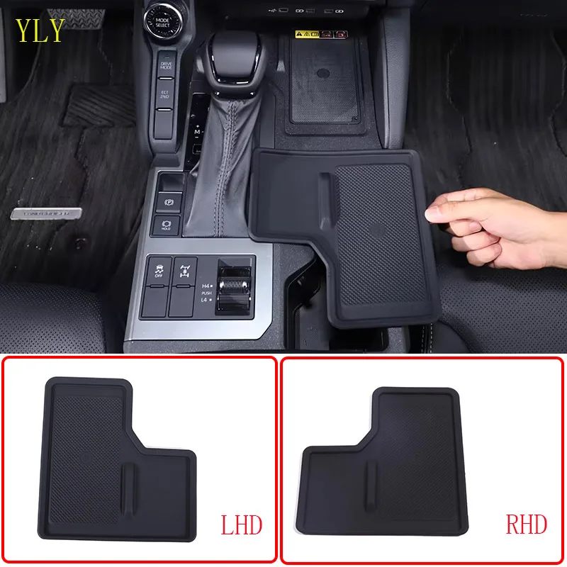 For Toyota Land Cruiser Prado 250 LC250 2024+ black car central control wireless charging silicone pad car interior accessories