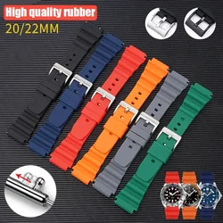 Diving Strap for Seiko Water Ghost Omega Casio Watch Band Men Sport Waterproof Silicone Rubber Bracelet 20mm 22mm Quick Release