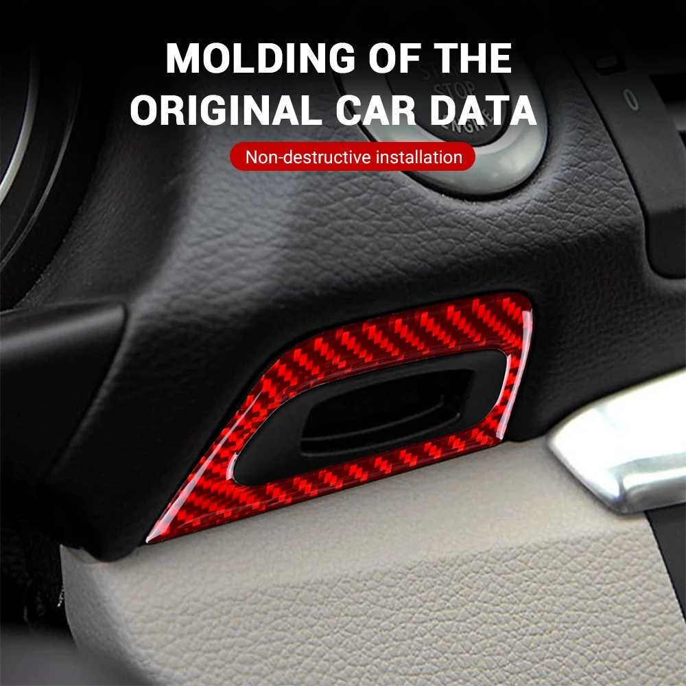 Carbon Fiber Sticker For BMW 1 Series E81 E82 E87 E88 2008-2013 Accessories Panel Keyhole Frame Trim Car Styling Interior Decal