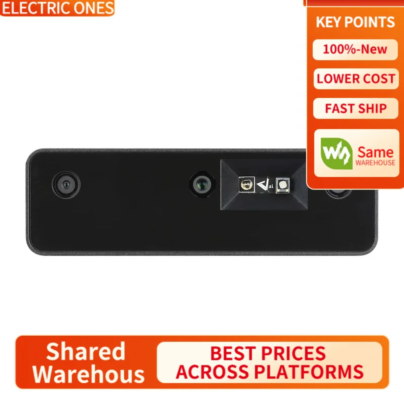 

【Waveshare genuine】OAK-D-Pro, 12MP, OpenCV AI Machine Vision Kit, Depth Measuring, Image Recognition 60fps (RGB), 120fps (Depth