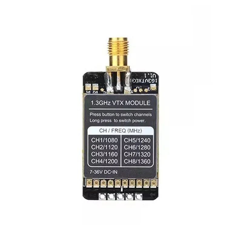 Высокая мощность 1,3G 800 МВт 8CH VTX аудио-видео FPV передатчик для RC FPV аксессуары для дронов