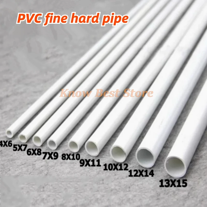 2/4/6Pcs Length 500mm White PVC Plastic Tube OD 5~24mm Thin Hard Pipe Small Water Pipe Wall Thickness 1/1.5mm