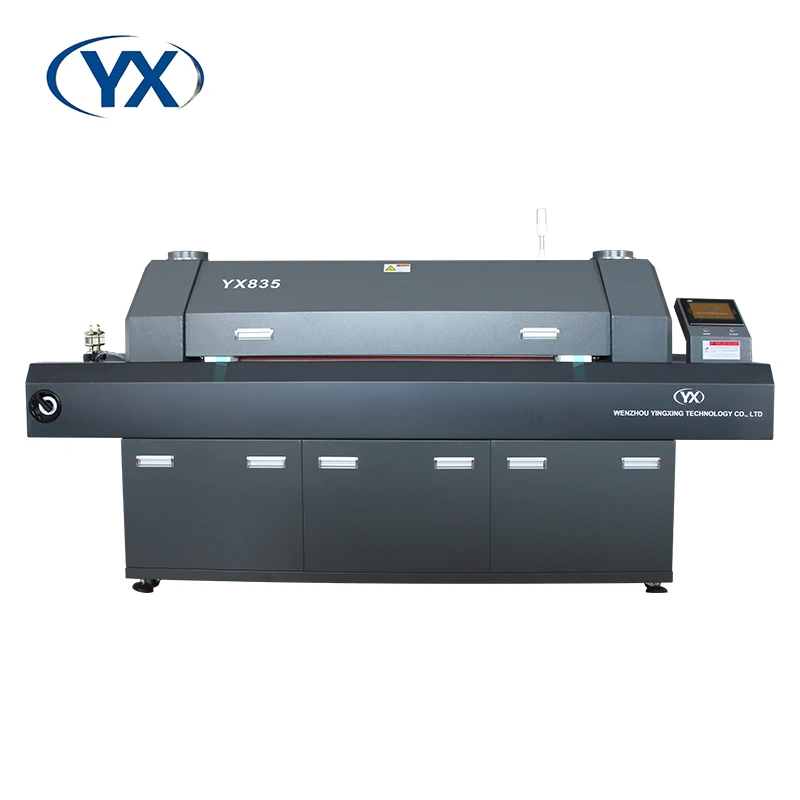 Giá Rẻ Hải Quan Thuế Reflow Hàn Owen Máy YX835 Với 8 Vùng Lên 4 Xuống 4 Làm Nóng Gắp Và Nơi Hội dây Chuyền Sản Xuất
