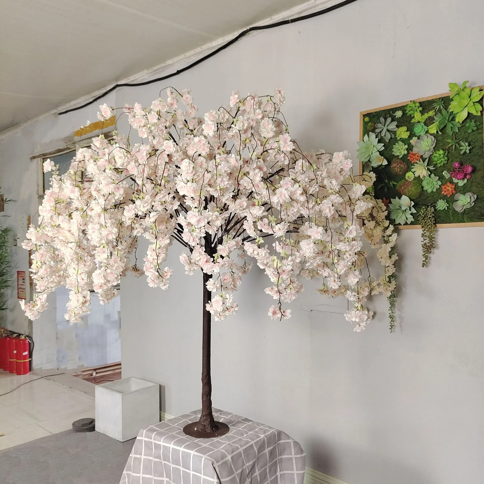 

1m-2m artificial cherry blossom tree branch fishing cherry blossom tree outdoor wedding artificial rose tree