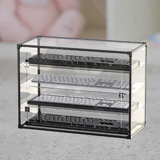Acrylic Keyboard Display Rack Multi-layer Storage Cabinet Desktop Organizer Mechanical Keyboard Collection Holder